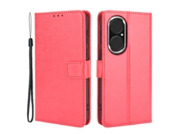 Capa Textura Louco Fundo Para Huawei Huawei P50 Pro Pele Sintética Rosa