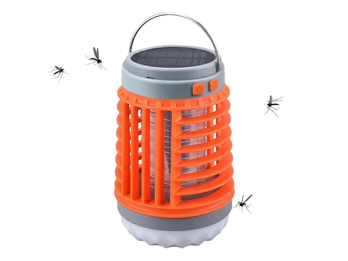 Lâmpada Mata-mosquitos 2025 Para Camping, Com Feixe De Luz Flash, Repelente Mosquitos Elétrico A Bateria Gel E Carregamento Solar - Gsla