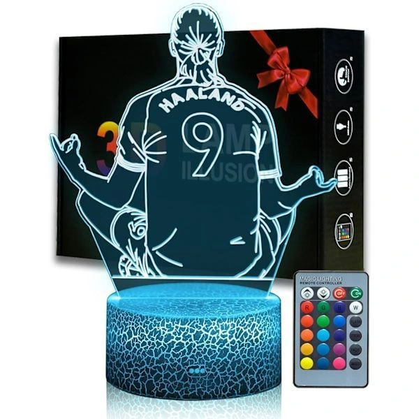 Lâmpada Led Decorativa, Formato De Futebol, 16 Cores, Comando Remoto, Visual 3d, Para Casa, Cafés, Bares E Ambientes Internos