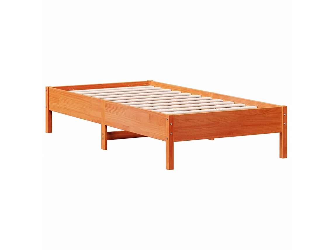 Cama Sem Colchão 75x190 cm Madeira de Pinho Maciça Castanho mel MAISON EXCLUSIVE