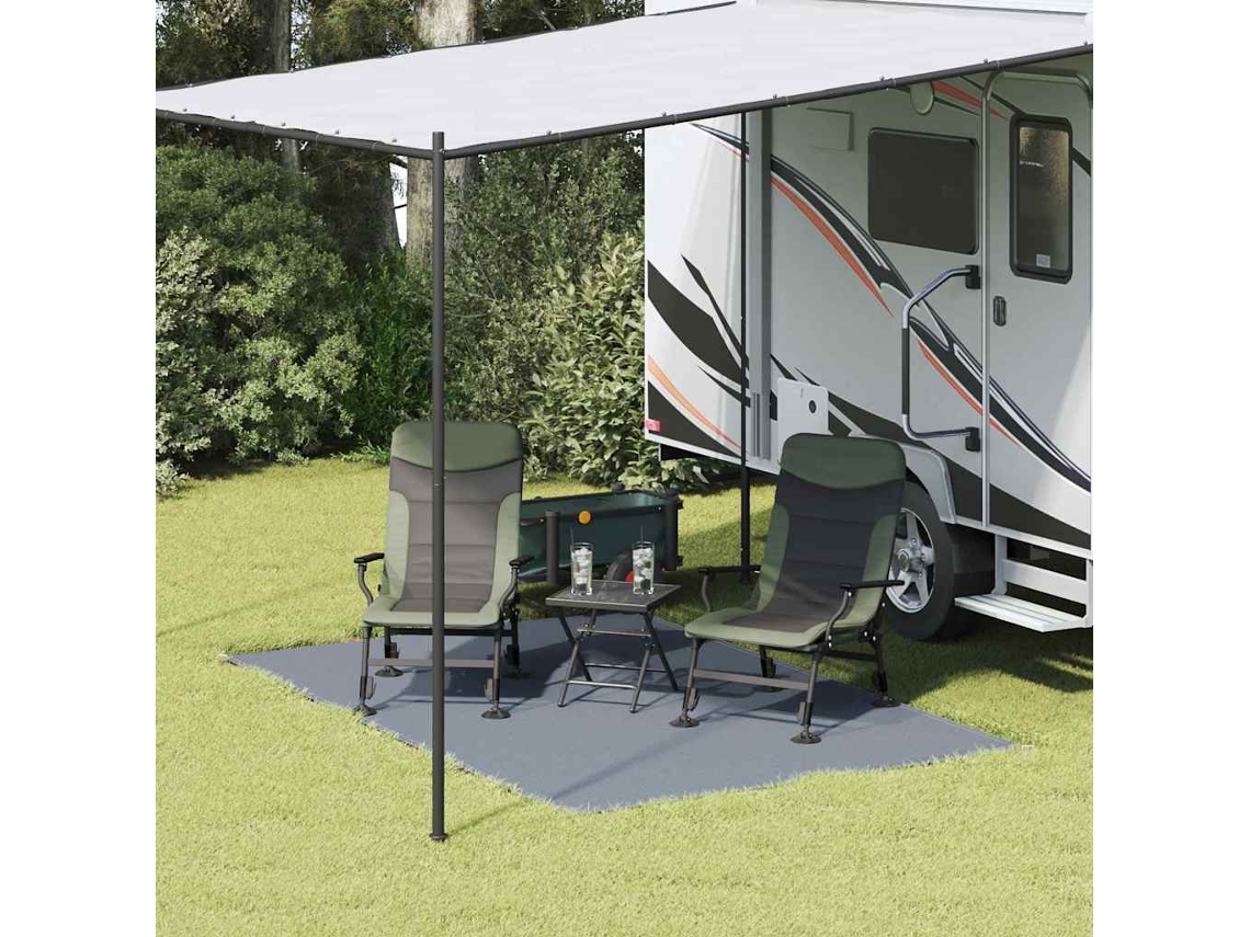 Vidaxl Tapete Para Barraca Azul E Cinza 300 X 200 Cm Polietileno