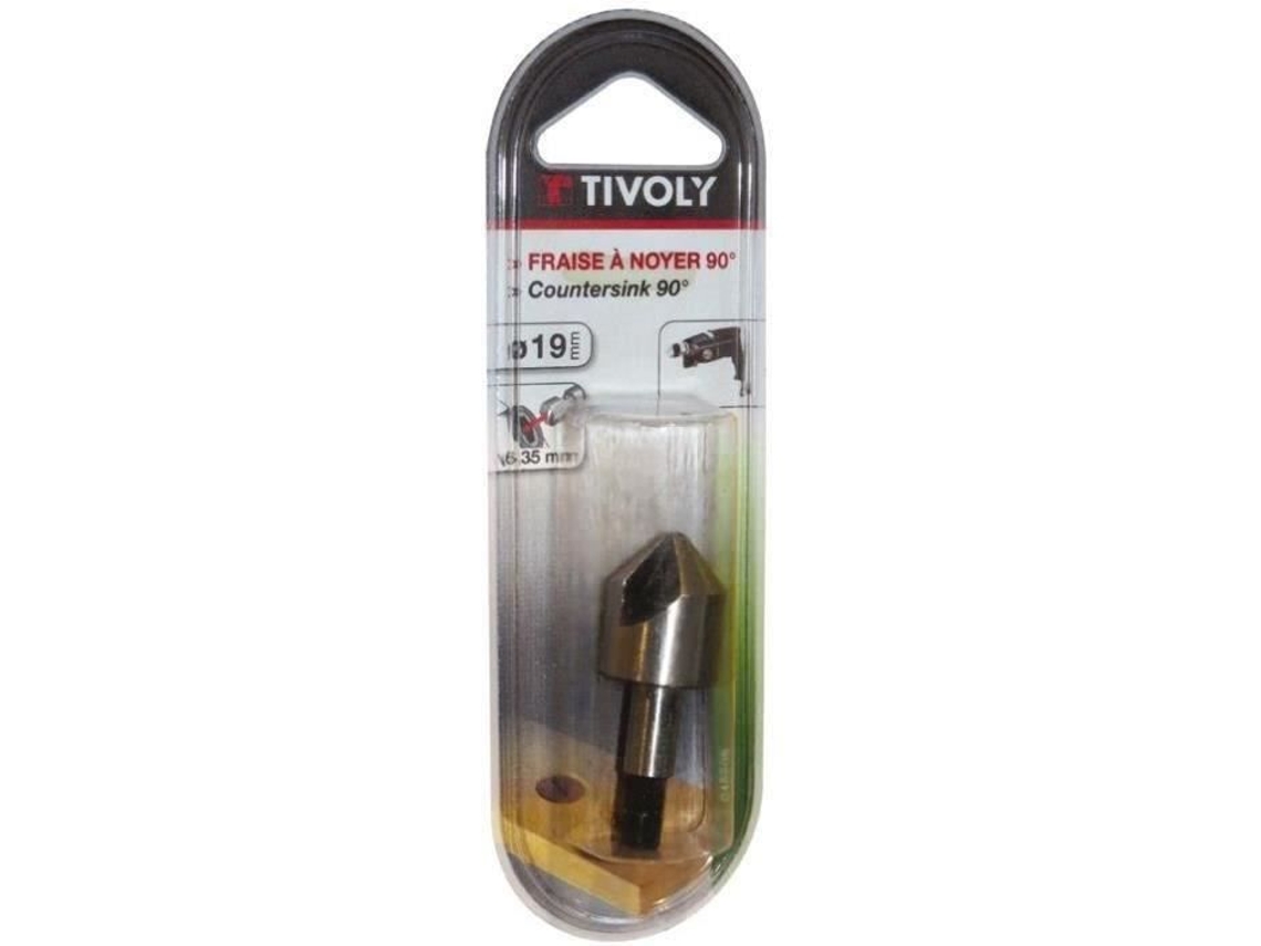 Escareador Cônico Tivoly Para Alojamento De Cabeça De Parafuso D 19 Mm