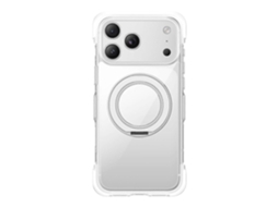 Capa De Acrílico Transparente Com Vedação A Vácuo, Suporte Magnético Giratório E Airbag Para Iphone 17 Pro.