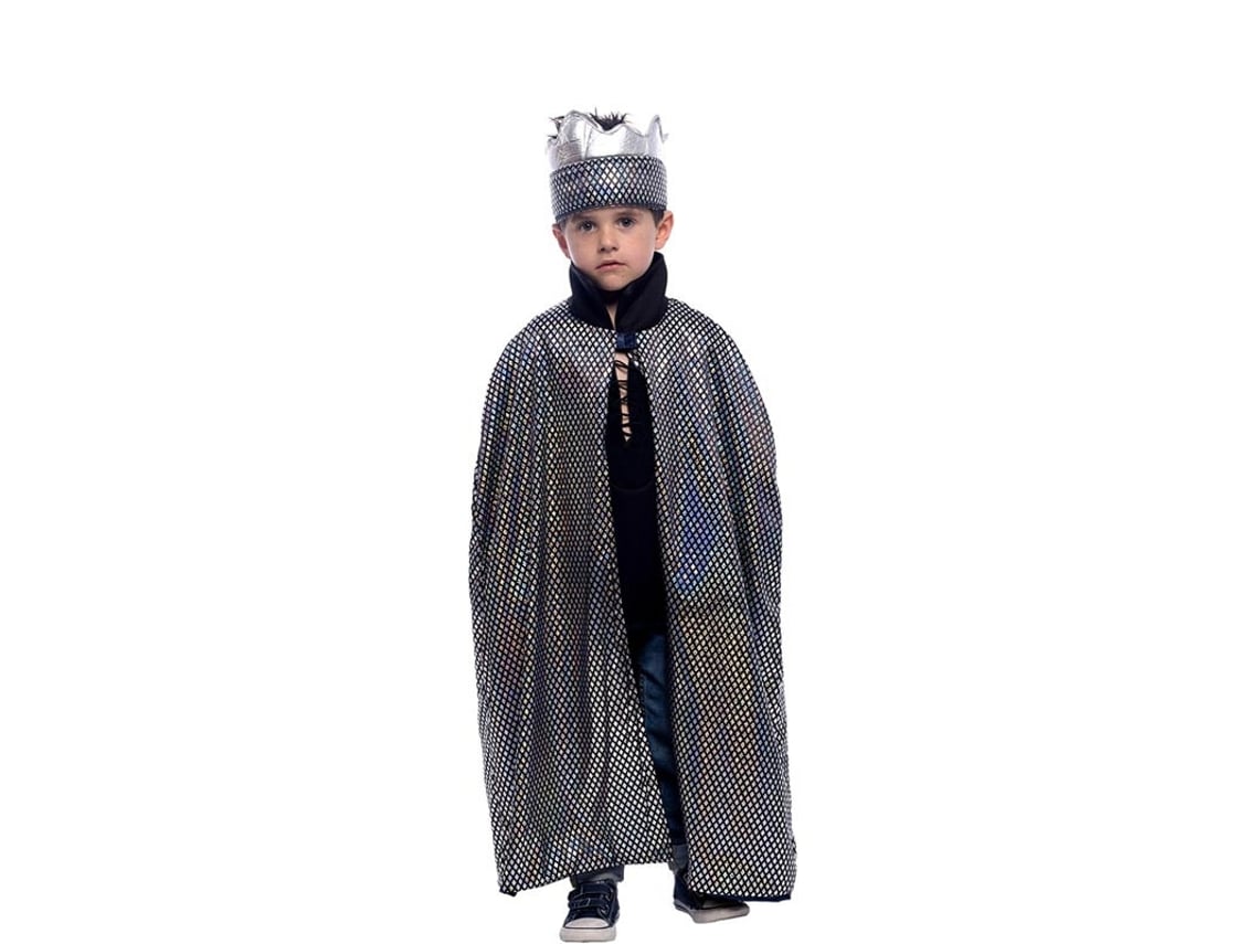 Kit Rei Medieval Infantil Capa e Coroa Reversíveis