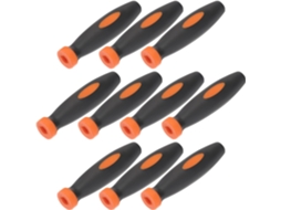 Conjunto De 10 Limas Com Cabo Ergonômico Borracha Preta