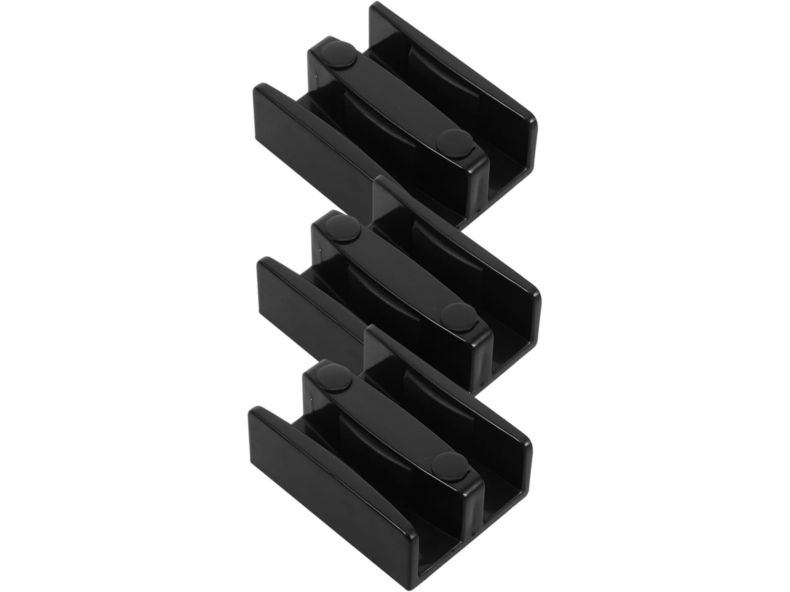 Guia Inferior Sewacc Para Portas De Vidro Deslizantes Banheiro, 3 Peças, Plástico, Design Elegante, Antiderrapante E