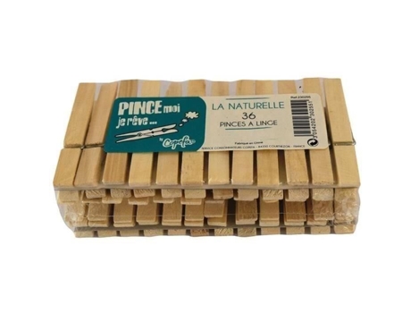 Clipe Para Roupas De Madeira Copefa X36 Natural Copefa