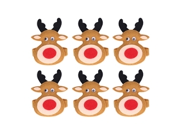 Laxiscreed Guardanapos Natal Com Reninhos, Pack De 6 Para Decoração De Mesa De Jantar