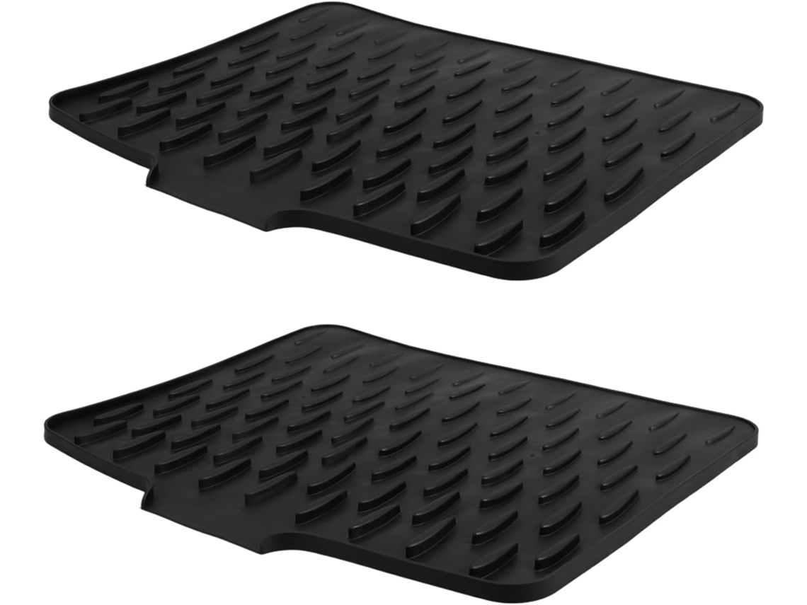 Tapete de silicone para bancada de cozinha, 2 peças, resistente ao calor, antiderrapante, grande 40 x 33 cm, para