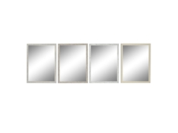 Espelho de Parede Dkd Home Decor 56 X 2 X 76 Cm Cristal Cinzento Bege Branco Poliestireno 4 Unidades