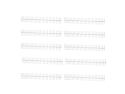 10 Bobinas Encadernação Espiral S/MARCA 16mm 30 Furos Capacidade 130 Folhas Kit Branco