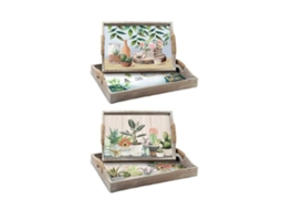 Bandeja DKD HOME DECOR Mdf (2 Peças - 40x30x6cm)