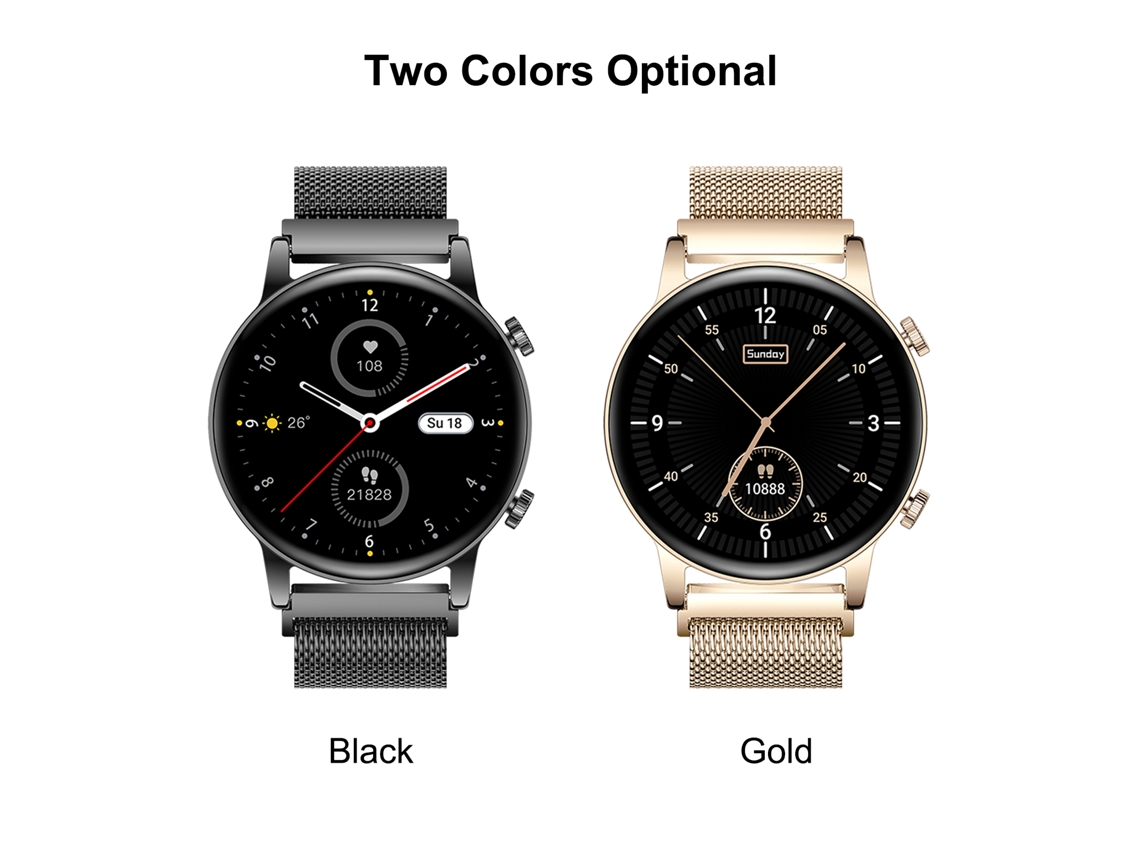Relógio inteligente feminino S/MARCA MK30 com tela de 1,3 polegadas, chamadas BT, monitor de saúde, ciclo menstrual, compatível com Android e iOS