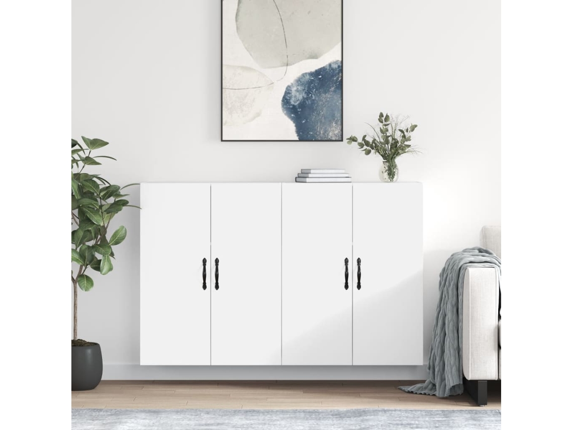 Vidaxl Móveis De Parede 2 Pcs Derivados De Madeira Branco