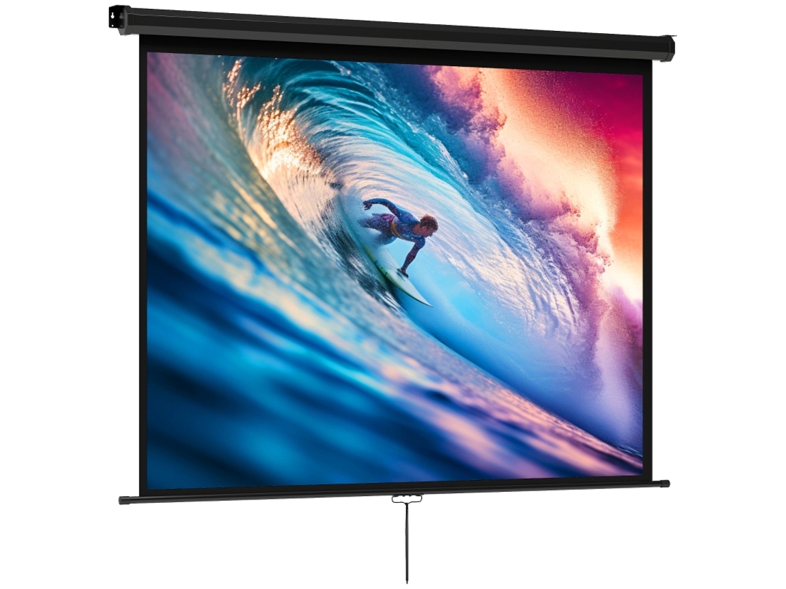 Tela De Projeção 171 X 128 Cm (84 Polegadas) 4:3 Hd 4k, Em Plástico E Metal, Para Home Theater.