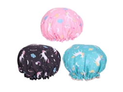 Touca De Banho, Pacote Com 3 Toucas De Banho Femininas, Dupla Camada Impermeável, Proteção Para Cabelo, Reutilizável (rosa, Azul, Preta)