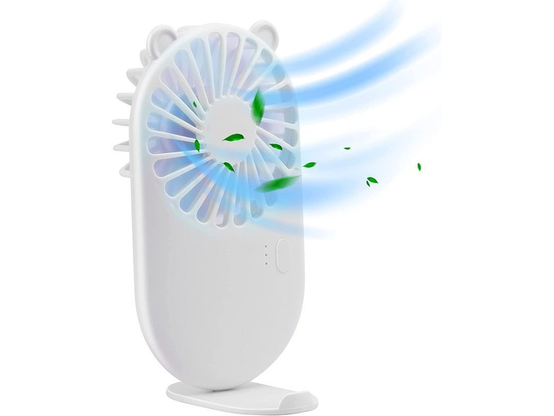 Ventilador Usb Portátil Mini com Suporte, 3 Velocidades, Ideal para Viagens e Presentes de Verão