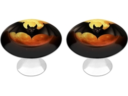 Conjunto De 2 Puxadores Aço Inoxidável Para Armários Cozinha, Personalizados Com Tema De Morcego Para O Halloween