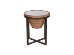 Mesa Lateral de Abeto Cristal Natural ALEXANDRA HOUSE LIVING (46x46x55,5cm)