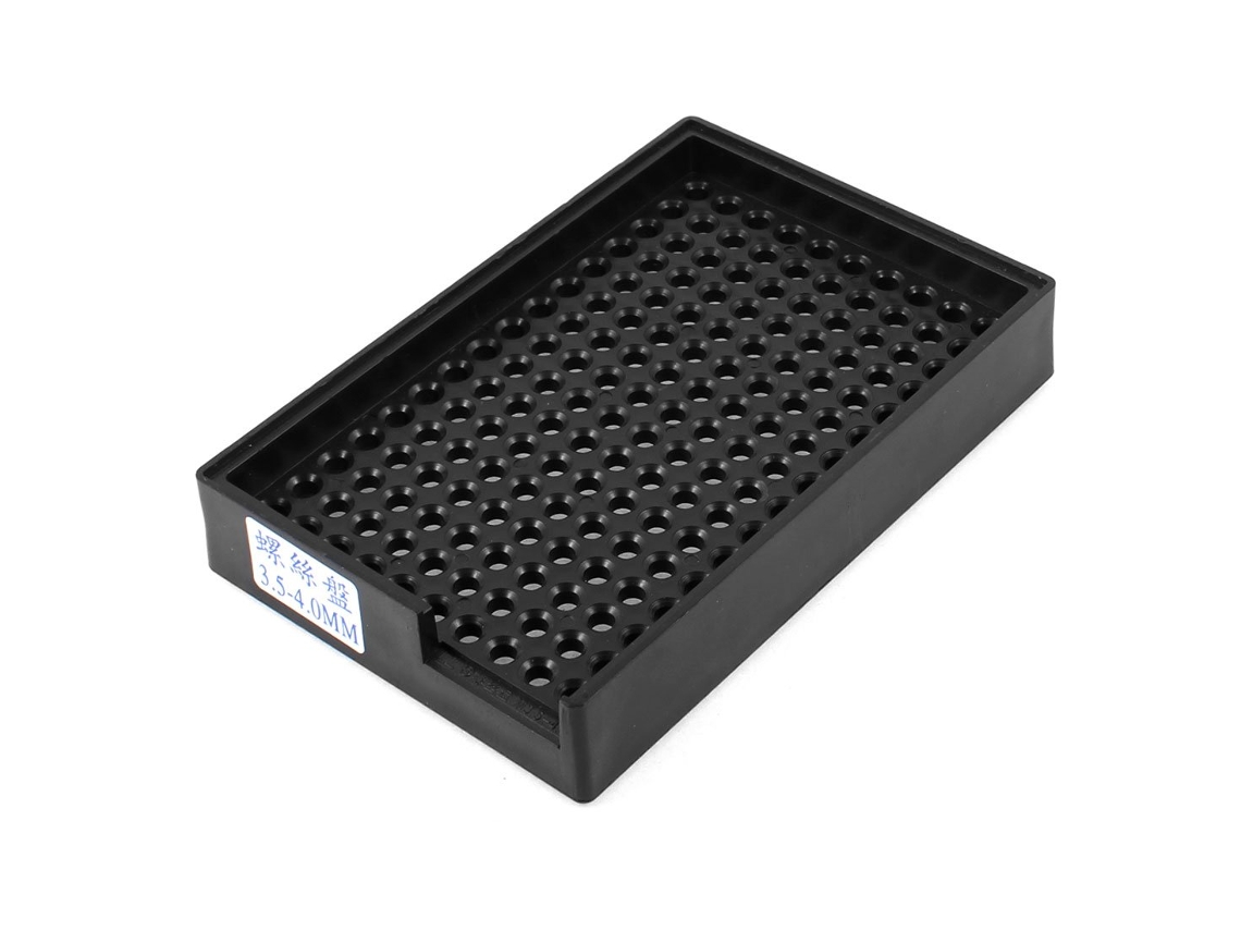 Bandeja para Parafusos Antiestática de 3,5 Mm a 4,0 Ferramentas Elétricas e Manuais, Preta, com 160 CHABERLU