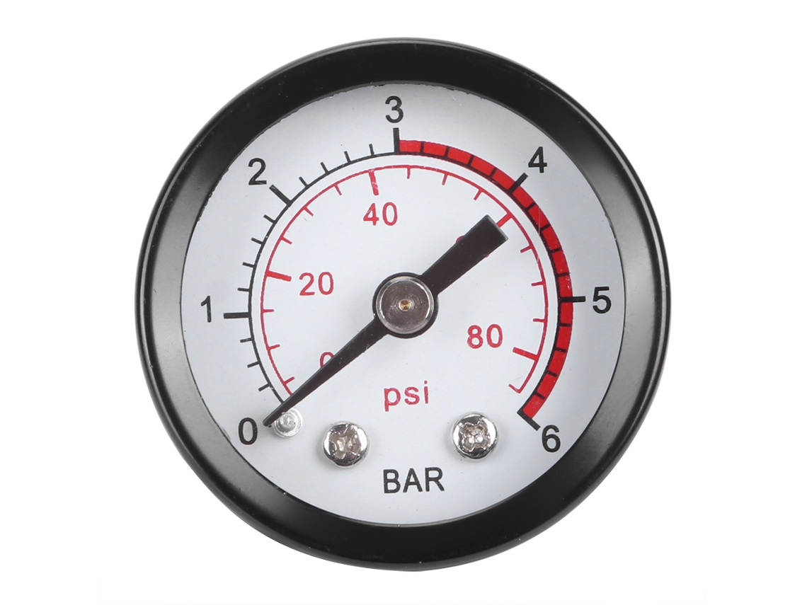 Manômetro De Pressão Para Borrifador Aço Inox 0 6bar 0 80psi Cor Mostrada