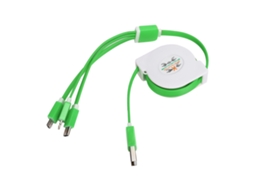 Cabo de Carregamento Usb Retrátil 3 em 1 LAXISCREED