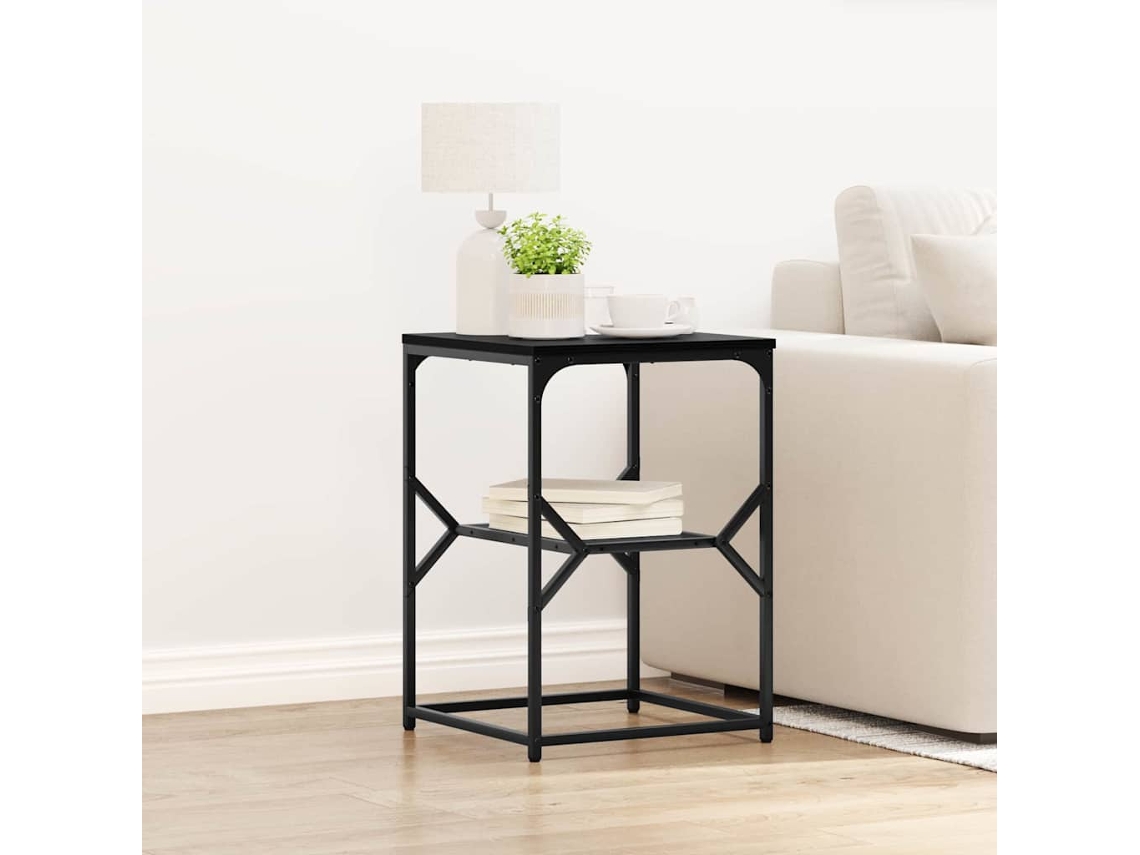 Vidaxl Mesa Lateral Carvalho Preto 41 X 40 X 60 Cm