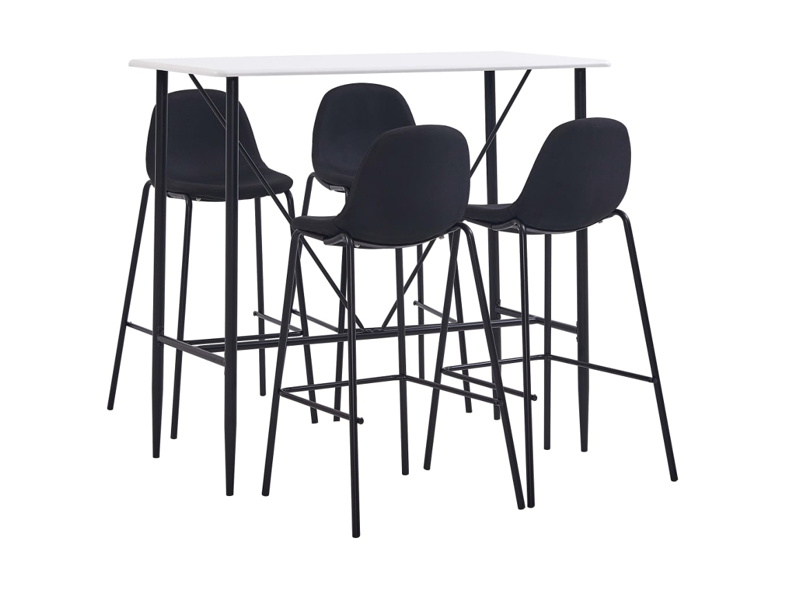 Bar Set, Bar Sets Vidaxl Preto Tecido