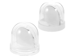 Conjunto 2 Globos Decorativos Transferência Térmica Verticais Plástico Transparente Ideais Fotos Natal Neve GOKOCO