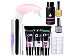 Kit De Gel Sólido Para Extensão De Unhas Profissional Portátil Duradouro Multifuncional