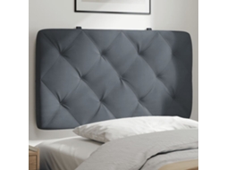 Vidaxl Almofadão De Cabeceira 80 Cm Veludo Cinzento-escuro