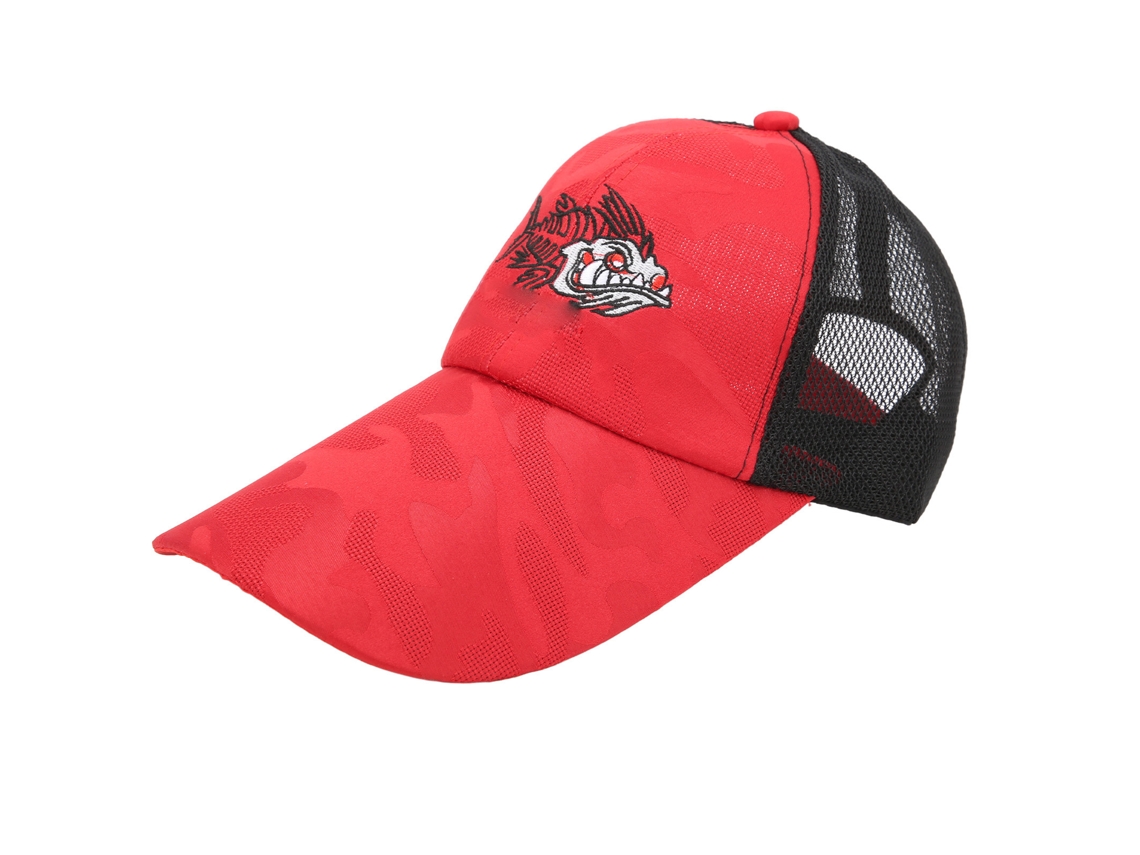 CHAPÉU de sol ajustável com fecho de velcro, respirável, malha, vermelho