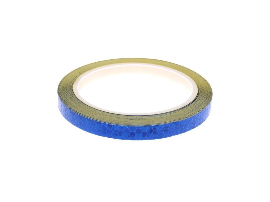 Acessórios para Bicicletas Adesivos Refletivos para Bicicletas 1Cm X 8M Fita Adesiva Fluorescente para Mountain Bikes Bicicletas Azulf21808