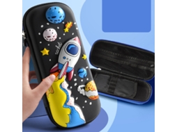 Estuche de Lápices Cartoons Eva 2 Capas Caja de Utensilios Escolares de Gran Capacidad Niños Niñas