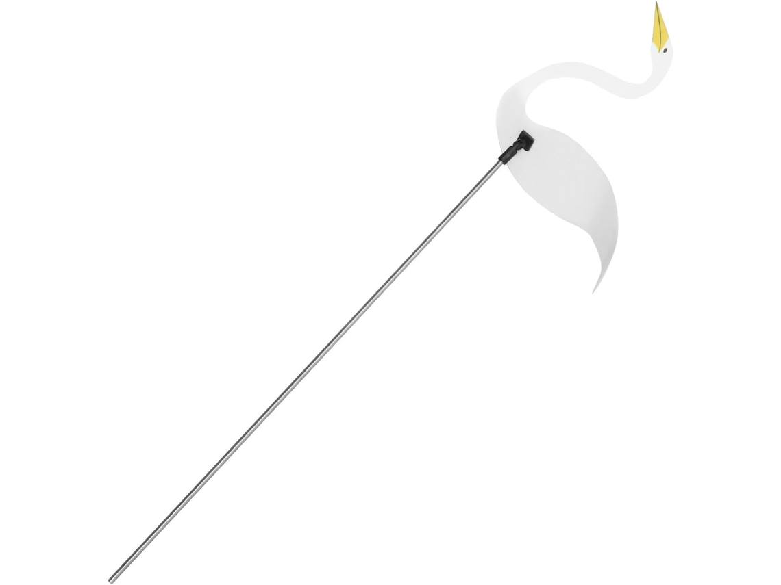 Sino de Vento Metálico com Flamingo Branco para Decoração de Jardim e Terraço, para Entretenimento Ao Ar Livre e para CHABERLU