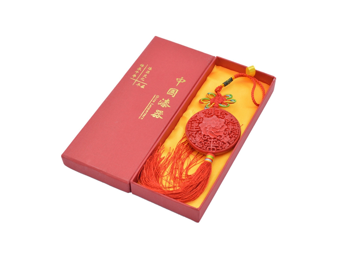 Laxiscreed Decoração De Sorte Pequena Com Nó Chinês Em Lacquer Para Ano Novo