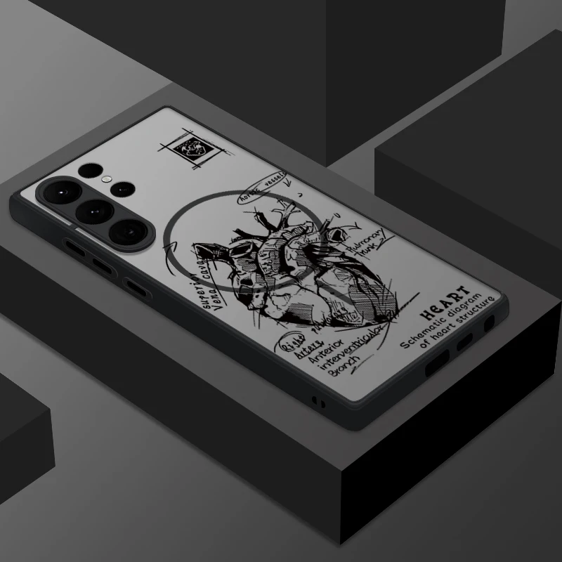 Capa Magnética Para Celular Galaxy S26 Com Estampa Criativa De Avião (preta), Acabamento Fosco.