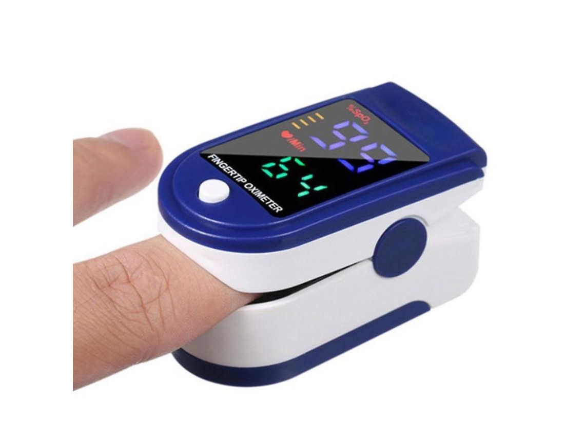 Oxímetro De Pulso De Dedo Para Saturação De Oxigênio No Sangue E Ritmo Cardíaco Com Tela Led Vzu