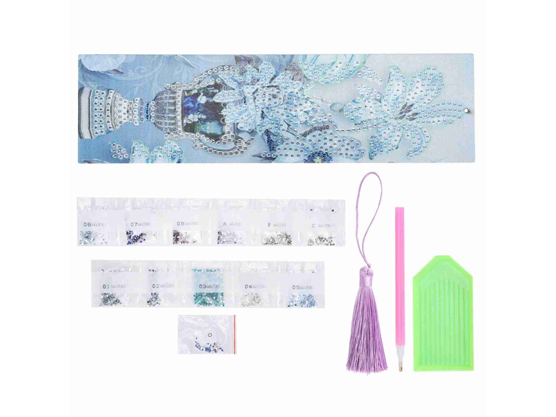 Marca página Diy Pintura de Diamantes com Franja