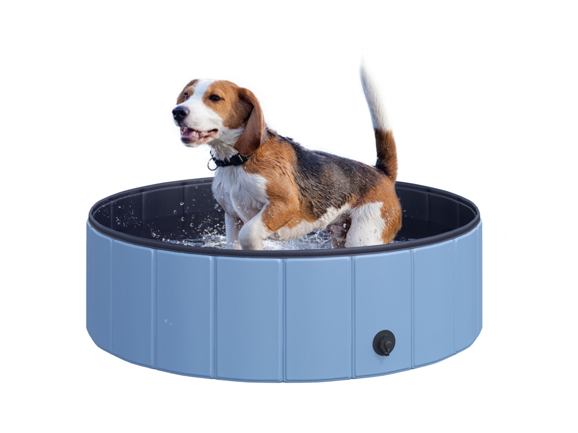 Piscina para cães, Ø100x30 cm, PVC, antiderrapante, dobrável, interior/exterior | S/MARCA