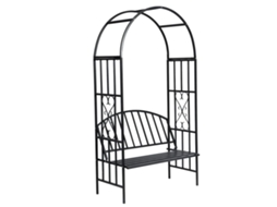 Vidaxl Arco Para Rosas Com Banco Jardim