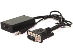 Adaptador HDMI NILOX (VGA e Jack 3.5mm - HDMI - 15 cm - Preto)