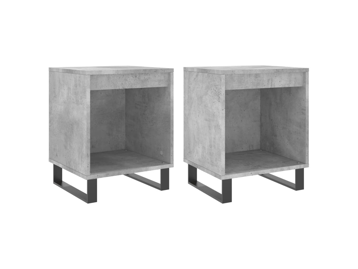 Conjunto de Mesas de Cabeceira Derivados de Madeira Cinzento Cimento MAISON EXCLUSIVE