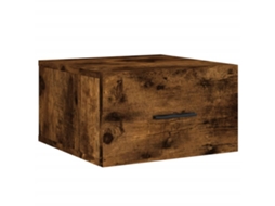 Wall-mounted Bedside Cabinet, Wall-mounted Bedside Cabinets Vidaxl Marrom Madeira Processada (n/a)