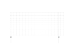 Conjunto 1 Cerca Externa Vidaxl Prateado Aço (25 X 1,2 M)