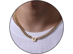 2026 cadena de Eslabón Cubano Con Letra Inicial A z Acero Inoxidable 6.5mm 18+2 Pulgadas Regalo de Joyería para Hombres Mujeres Niños