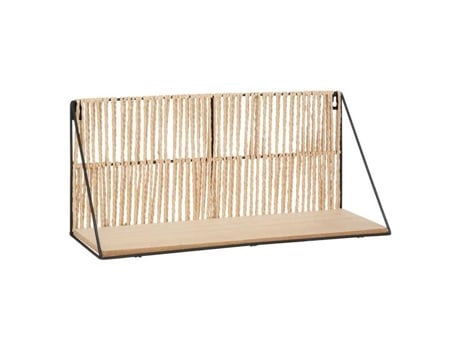 Estante De Parede Cosy Corda E Metal 48x12cm Atmosphera Criador De Interior Bege Atmosphera Créateur Dintérieur
