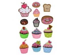 13 Unidades de Remendo de Pano para Cupcake ALLINLESS