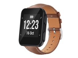 Bracelete para Garmin Forerunner 35 / 30 / 35j couro preto, textura de tubarão, 20mm XIAOMOYU