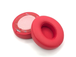 Almofada para Auscultadores Beats Solo2 Wireless de Espuma Macia Pele de Proteína Vermelho XIAOMOYU
